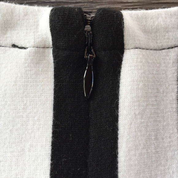 Ann Taylor Loft Petites Sleeveless Black Striped Mini Dress - Picture 4 of 8